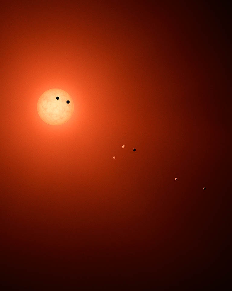 Image showing Exoplanets in the TRAPPIST- 1 System 